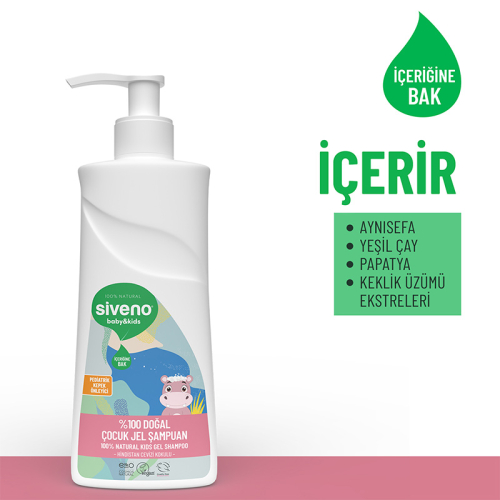 Siveno Doğal Bebek Çocuk Jel Şampuanı 325 ml - 4