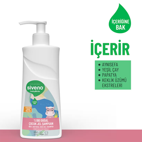 Siveno Doğal Bebek Çocuk Jel Şampuanı 325 ml - 3