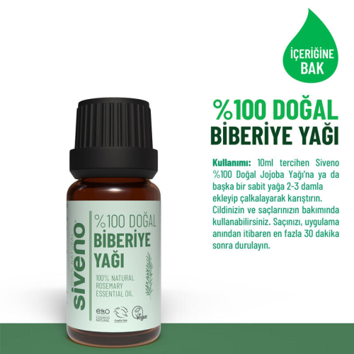 Siveno Doğal Biberiye Uçucu Yağı 10 ml - 5