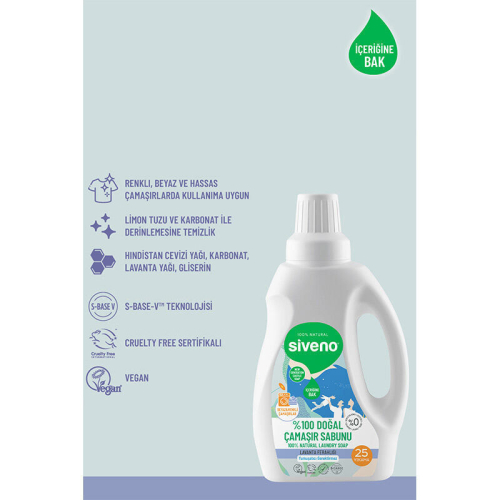 Siveno Doğal Çamaşır Sabunu 750 ml - 1