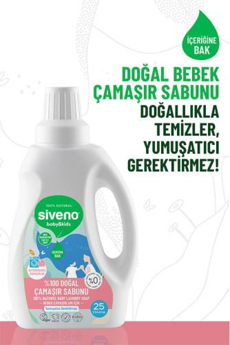 Siveno Çocuk ve Bebek %100 Doğal Çamaşır Sabunu 750 ml - 3