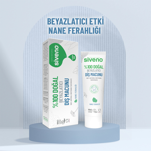 Siveno Doğal Diş Macunu Beyazlatıcı Nane Ferahlığı Florürsüz 65gr - 6