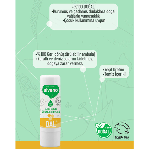 Siveno Doğal Dudak Koruyucu Bal 6 gr - 5
