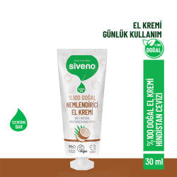 Siveno Doğal El ve Vücut Kremi Hindistan Cevizi Avokado Yoğun Nemlendirici Vegan 30 ml - 2