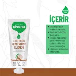 Siveno Doğal El ve Vücut Kremi Hindistan Cevizi Avokado Yoğun Nemlendirici Vegan 30 ml - 4