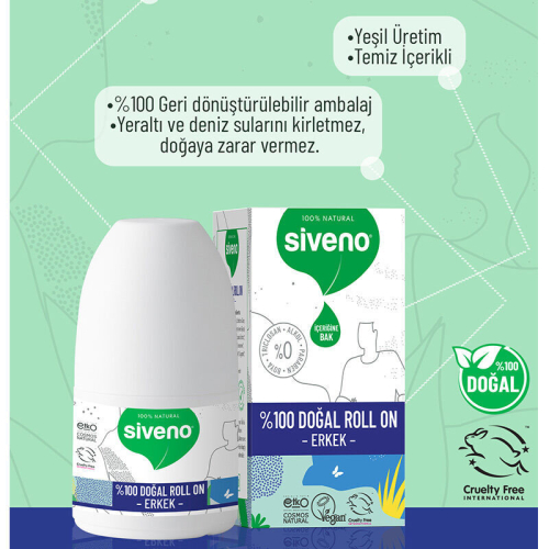 Siveno Doğal Erkekler için Roll-On 50 ml - 2