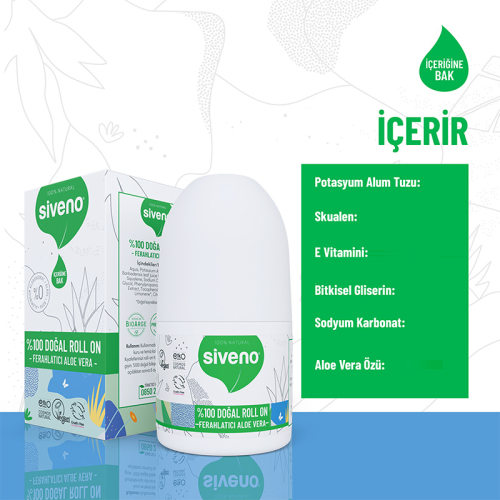 Siveno Doğal Ferahlatıcı Aloe Vera Özlü Roll-On 50 ml - 3
