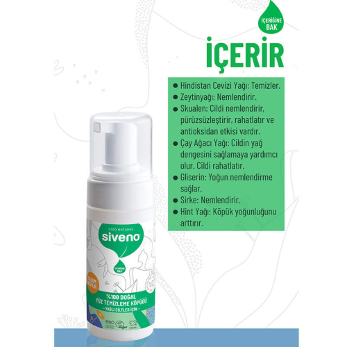 Siveno Doğal Yüz Temizleme Köpüğü 100 ml - 2