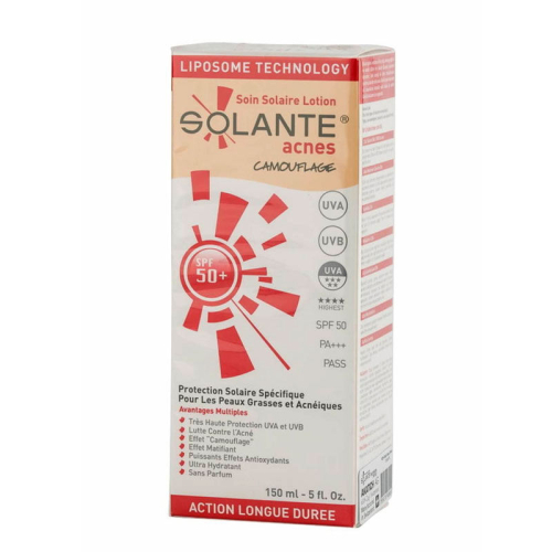 Solante Acnes Tinted Losyon SPF 50+ 150 ml - Solante