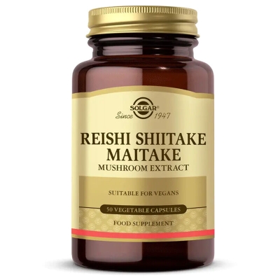 Solgar Reishi Shiitake Maitake Mushroom Extract 50 Bitkisel Kapsül