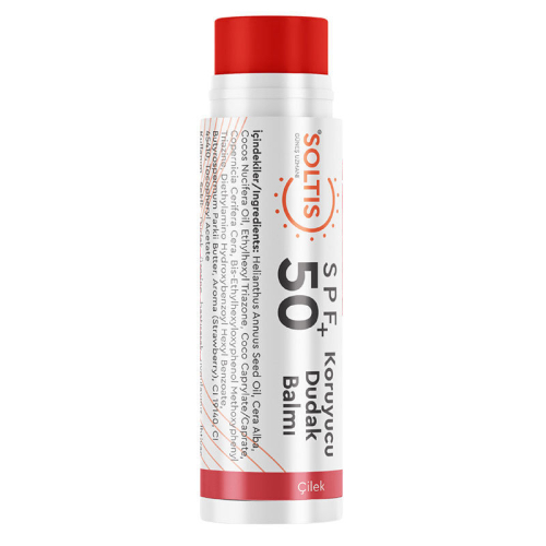 Soltis Renkli Dudak Nemlendiricisi SPF50+ 5 ml - Çilek - Soltis