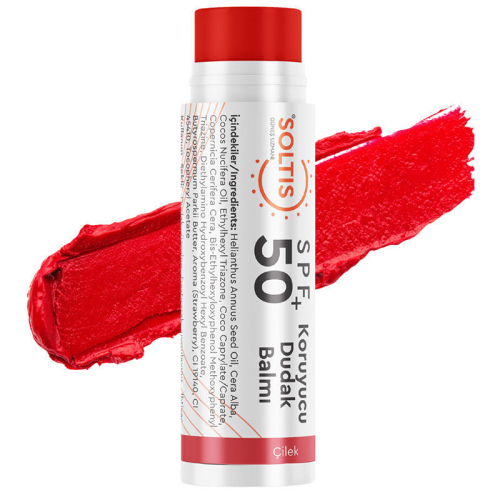 Soltis Renkli Dudak Nemlendiricisi SPF50+ 5 ml - Çilek - 2