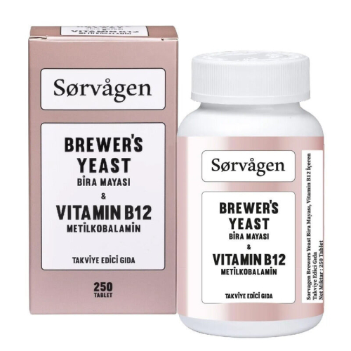 Sorvagen Brewers Yeast (Bira Mayası) Vitamin B12 250 Tablet - 1
