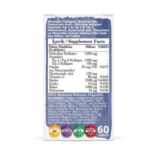 Sorvagen Niacinamide Collagen Hyaluronic Acid 60 Tablet - 2