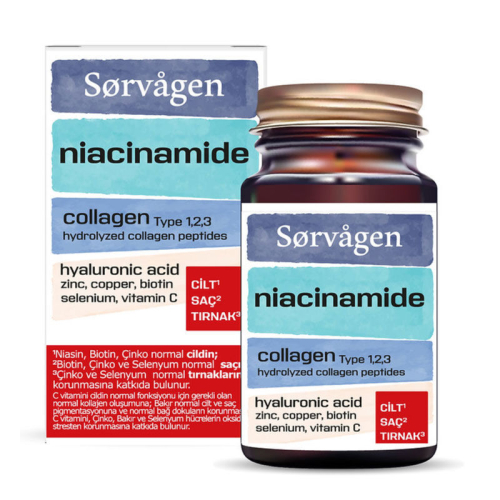 Sorvagen Niacinamide Collagen Hyaluronic Acid 60 Tablet - Sorvagen