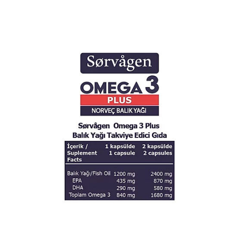 Sorvagen Omega 3 Plus Norveç Balık Yağı 60 Kapsül - 2