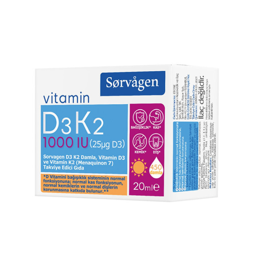 Sorvagen Vitamin D3K2 Takviye Edici Gıda 20 ml - 4