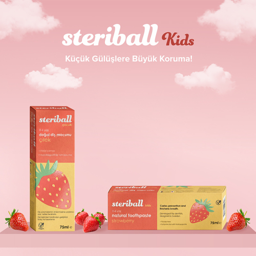 Steriball Çocuk Doğal Diş Macunu Çilek 75 ml - 2