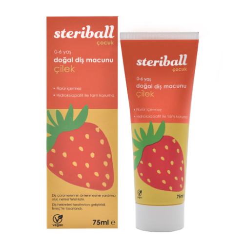 Steriball Çocuk Doğal Diş Macunu Çilek 75 ml - 5