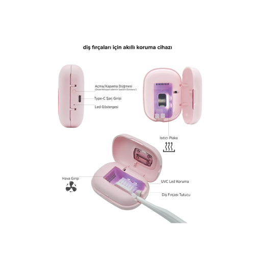 Steriball Diş Fırçaları için Akıllı Koruma Cihazı - Pembe - 3