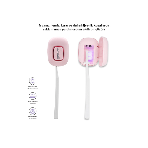 Steriball Diş Fırçaları için Akıllı Koruma Cihazı - Pembe - 4