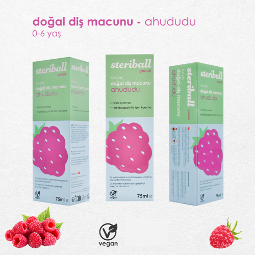 Steriball Doğal Diş Macunu 75 ml - Ahududu - 2