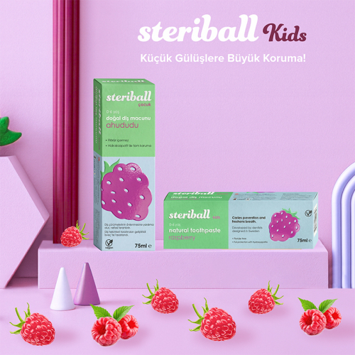 Steriball Doğal Diş Macunu 75 ml - Ahududu - 11