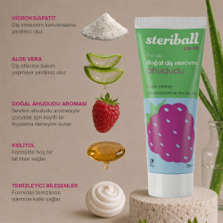 Steriball Doğal Diş Macunu 75 ml - Ahududu - 5