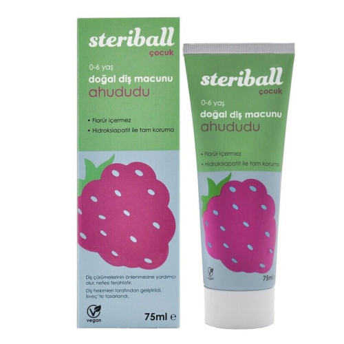 Steriball Doğal Diş Macunu 75 ml - Ahududu - Steriball