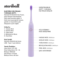 Steriball Elektrikli Diş Fırçası - Lila - 3