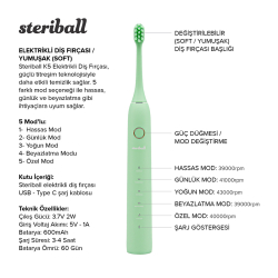 Steriball Elektrikli Diş Fırçası - Yeşil - 3