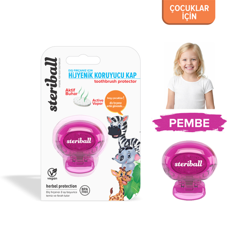 Steriball Hijyenik Diş Fırçası Koruma Kabı - Zebra - 7