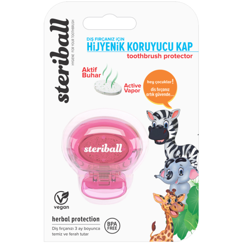 Steriball Hijyenik Diş Fırçası Koruma Kabı - Zebra - 2