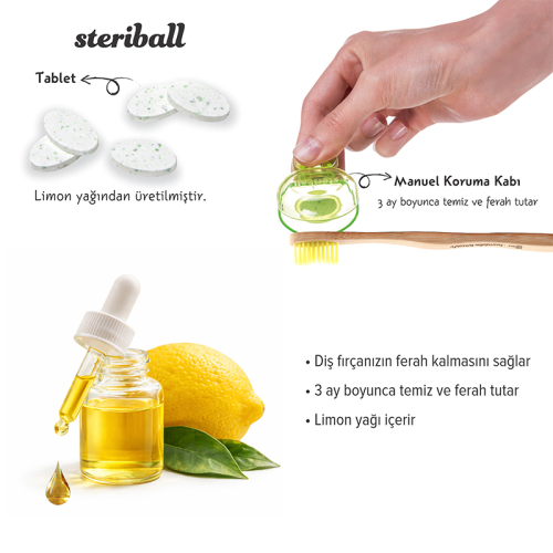 Steriball Kids Diş Fırçası Koruyucu Kap 2 li Paket - 3