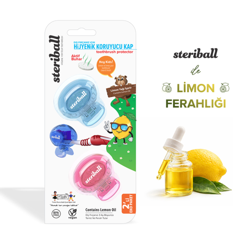 Steriball Kids Diş Fırçası Koruyucu Kap 2 li Paket - Steriball
