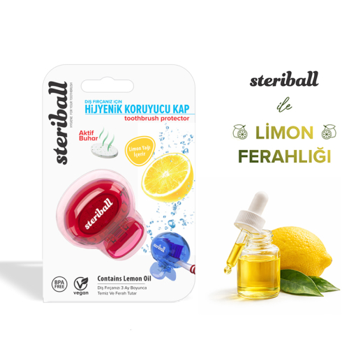 Steriball Kids Diş Fırçası Koruyucu Kap Kırmızı - 6