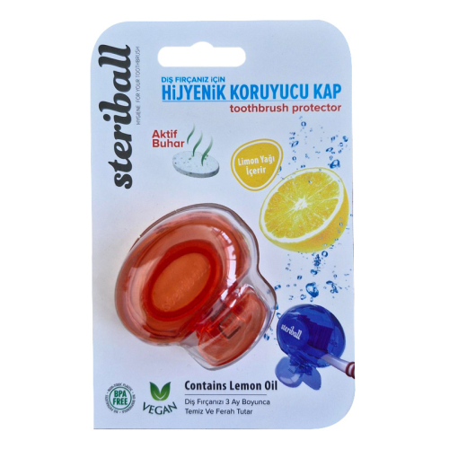 Steriball Kids Diş Fırçası Koruyucu Kap Kırmızı - Steriball