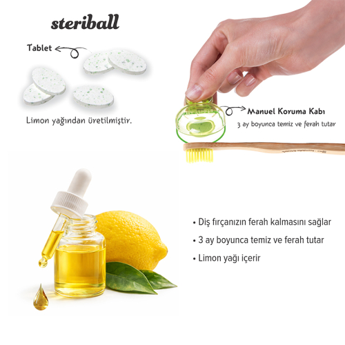 Steriball Kids Diş Fırçası Koruyucu Kap Turkuaz - 3