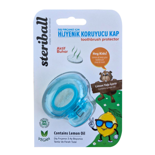 Steriball Kids Diş Fırçası Koruyucu Kap Turkuaz - 1