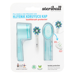 Steriball Pilli veya Şarjlı Diş Fırçaları İçin Hijyenik Diş Fırçası Kabı - Açık Mavi - 1