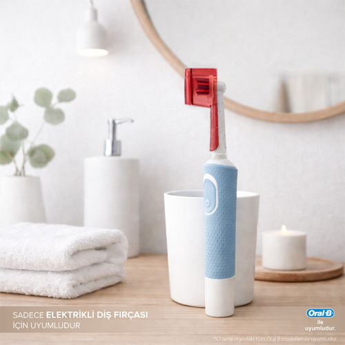 Steriball Pilli veya Şarjlı Diş Fırçaları İçin Hijyenik Diş Fırçası Kabı - Kırmızı - 4