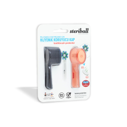 Steriball Pilli veya Şarjlı Diş Fırçaları İçin Hijyenik Diş Fırçası Kabı - Siyah ve Turuncu - 1