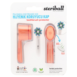 Steriball Pilli veya Şarjlı Diş Fırçaları İçin Hijyenik Diş Fırçası Kabı - Turuncu - 1