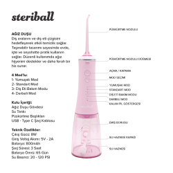 Steriball Taşınabilir Ağız Duşu - Pembe - 3