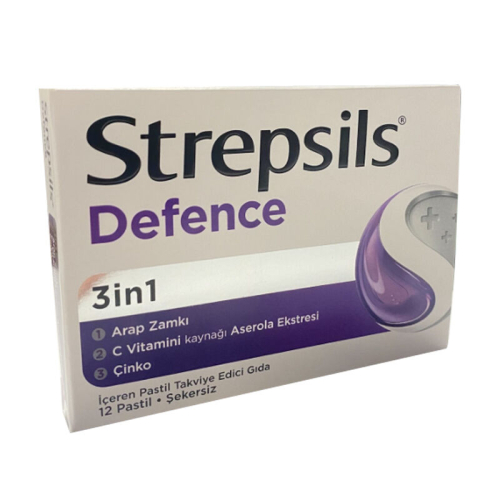 Strepsils Defence Takviye Edici Gıda 12 Pastil - Strepsils Herbal