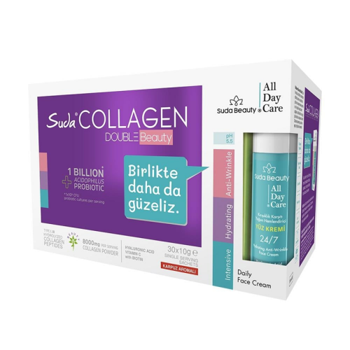 Suda Collagen Double Beauty Kolajen Karpuz Aromalı 30x10gr - 1