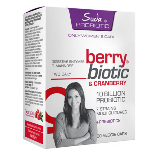 Suda Probiotic Berrybiotic Cranberry İçeren Takviye Edici Gıda 60 Kapsül - Suda Vitamin