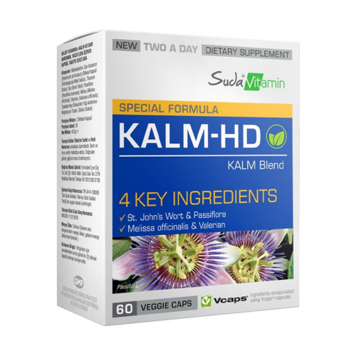 Suda Vitamin Kalm-HD Takviye Edici Gıda 60 Bitkisel Kapsül - Suda Vitamin