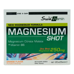 Suda Vitamin Magnesium Shot Portakal Aromalı 20 x 25ml - 1