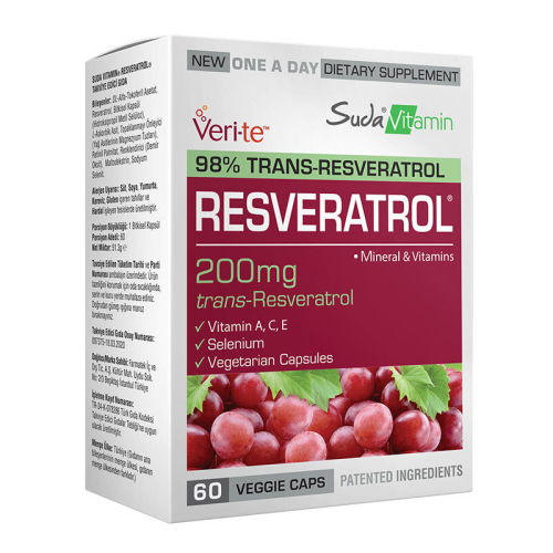 Suda Vitamin Resveratrol 60 Bitkisel Kapsül - Suda Vitamin